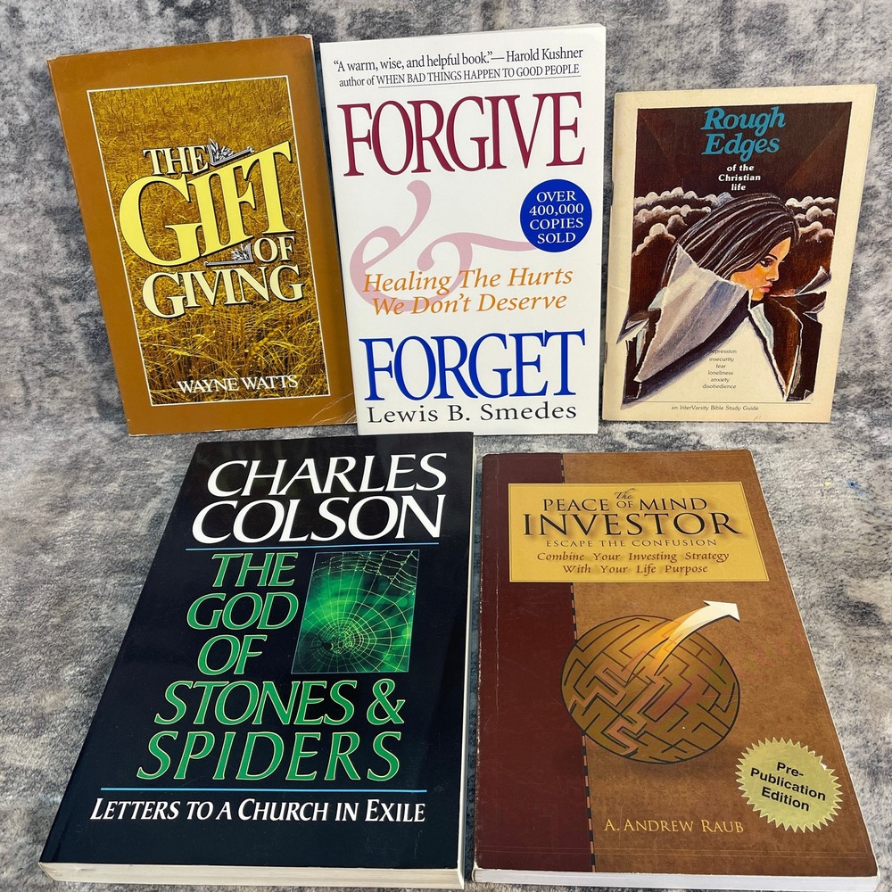 Christian Book Lot Forgive & Forget Charles Colson Rough Edges Investing 5pk